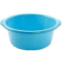 Forte Plastics Set van 2x stuks kunststof teiltjes/afwasbakken rond 6 liter blauw -