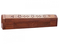 Yogi & Yogini Wierookstokjes brander en bewaardoos tree of life - 31x5.5x6 - Hout (2 stuks) 