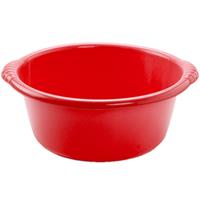 Forte Plastics Set van 2x stuks kunststof teiltjes/afwasbakken rond 15 liter rood -