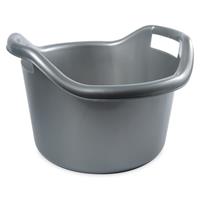 Hega Hogar Schoonmaakemmer afwasteil met hengsels 6 liter zilver 29 x 19 cm -