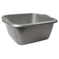 Hega Hogar Rechthoekige afwasteil/afwasbak zilver 6 liter 32 x 13 cm -