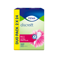 Tena Discreet Ultra Mini Plus Inlegkruisjes 2 x 24 Stuks bij Jumbo