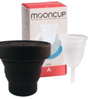 Menstruatiecups.nl Mooncup menstruatiecup met magnetron sterilisator (Maat: Maat A)