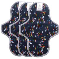 Menstruatiecups.nl Wasbaar maandverband en inlegkruisjes - Eco Dreams - extra dun (beschrijvin 3 stuks maandverband Sprinkles (blauw))