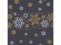 Duni kerstservetten - snow - 33x33 cm