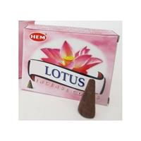 HEM 4x Pakjes Wierook Met 10 Kegeltjes Lotus - 40 Wierook Kegels