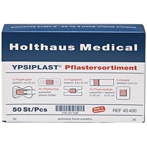 YPSIPLAST pleisterassortiment, 50 stuks, robuust, huidkleurig weefsel