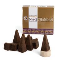 Spiru Golden Nag Chandan Wierookkegels (1 pakje)