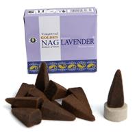 Spiru Golden Nag Lavendel Wierookkegels (1 pakje)