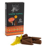 Spiru Tribal Soul Witte Copal Backflow Wierook Kegels (1 pakje)