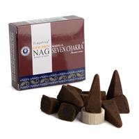 Spiru Golden Nag 7 Chakra Wierookkegels (1 pakje)