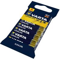 Varta AAA batterij (potlood)  LONGLIFE AAA Folie 8 Alkaline 1200 mAh 1.5 V 8 stuk(s)