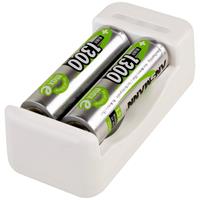 Ansmann Basic II + 2× AA 1300mAh Batterijlader 2x AA NiCd AAA (potlood), AA (penlite)