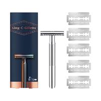 GILLETTE KING double edge safety razor + 5 blades