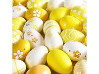 20x Servetten Pasen Thema Gele En Witte Eieren 33 X 33 Cm - Feestservetten
