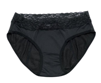 Cheeky wipes Menstruatie ondergoed feeling pretty zwart 40/42 1st