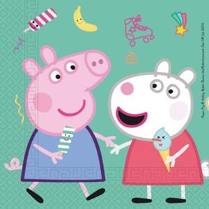 Procos servetten Peppa Pig 33 x 33 cm papier groen 20 stuks