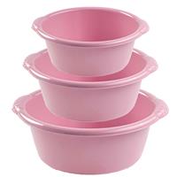 Forte Plastics Voordeelset multi-functionele kunststof teiltjes oud roze in 3-formaten -