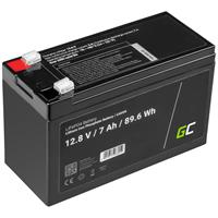 greencell Green Cell Green Cell Speciale oplaadbare batterij LiFePo-blok Platte stekker LiFePO4 12.8 V 7 Ah