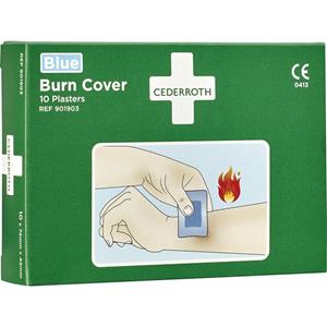 CEDERROTH Hydrogelpflaster Burn Cover blau 10 Pflaster 74 x 45 mm