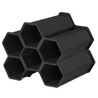 Shoppartners 2x Stuks Stapelbare Wijnrekken Module Voor 6 Flessen L34 X B31 X H18 Cm - Wijnrekken