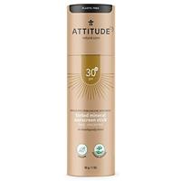 Attitude Plasticvrije Zonnebrandstick Getint Zonder Parfum - SPF 30