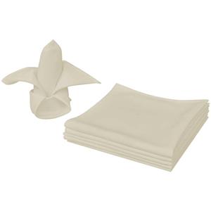 vidaXL Stoffserviette »Dinner-Servietten 50 Stk Creme 50x50 cm«, (50 St)