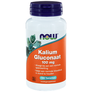 NOW Kalium Gluconaat 100mg Tabletten