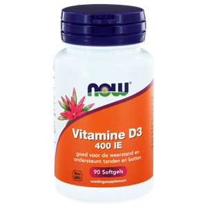 NOW Vitamine D3 400 IE Softgels 90st