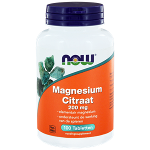 NOW Magnesium Citraat 200mg Tabletten