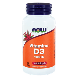 NOW Vitamine D3 1000 IE Softgels 180st