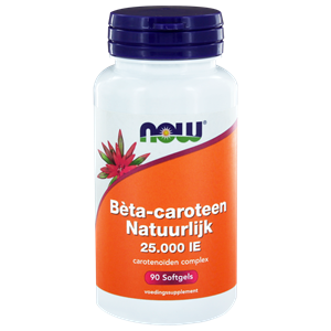 NOW Bèta-caroteen Natuurlijk 25.000 IE Softgels