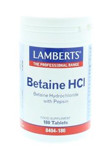 Lamberts Betaína Hci 324 Mg y Pepsina 5 Mg 180 Cápsulas