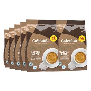 Caféclub Supercreme Koffiepads Dark Roast - 10x 36 pads