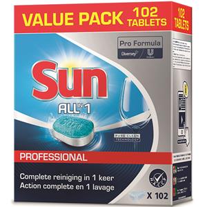 Sun Vaatwastabletten All in 1 Professional 102 stuks