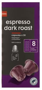 HEMA Koffiecups Espresso Dark Roast - 20 Stuks