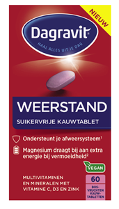 Dagravit Weerstand Suikervrije Kauwtabletten