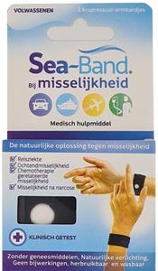 Sea Band Polsband Bij Misselijkheid Voor Volwassenen - Zwart