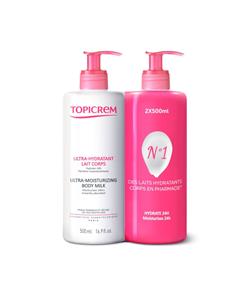 Topicrem Ultra-Moisturizing Body Milk 2x500ml