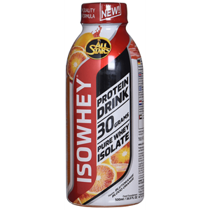 Isowhey Pure 500ml Blood Orange, sinaasappel vloeistof aminozuren BCAA