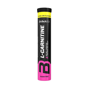 BioTech USA Effervescent L-Carnitine 500mg Lemon-Lime (20 tabs) bruistabletten metabolisme L-carnitine