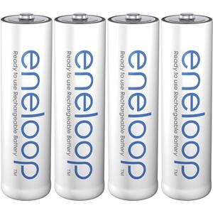 Panasonic eneloop 4er Blister AA Ni-MH Akkus 2000 mAh wiederaufladbar + Batteriebox zur Aufbewahrung von AA & AAA Batterien im Set BK-3MCDEC4BE