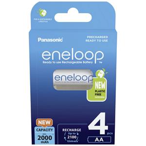 Panasonic eneloop 4er Blister AA Ni-MH Akkus 2000 mAh wiederaufladbar BK-3MCDE/4BE