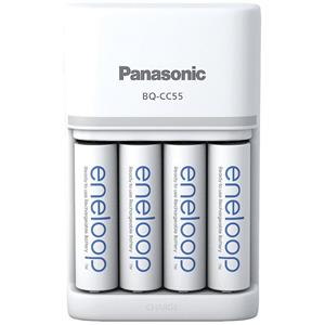 Panasonic Smart & Quick BQ-CC55 +4x eneloop AA Stekkerlader NiMH AAA (potlood), AA (penlite)