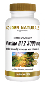 Golden Naturals B12 3000mcg Zuigtabletten