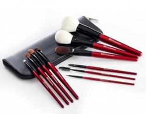 BH Cosmetics Deluxe Makeup Brush Set Rood 10-delig