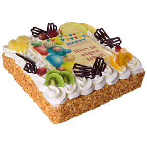 Taarten.nl Happy Birthday Slagroom Taart 10 personen