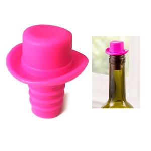 2 PCS Silica Gel Top Hat Verse Wijn Kurken Cruet Rode Wijn Stopper (Rose Red)