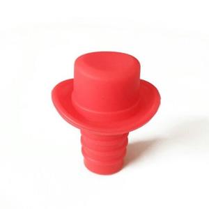 2 PCS Silica Gel Top Hat Verse Wijn Kurken Cruet Rode Wijn Stopper (Rood)