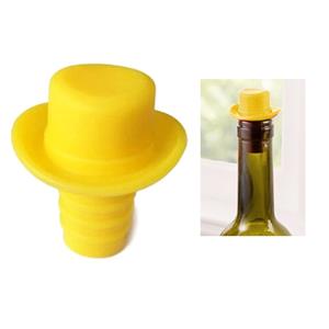 2 PCS Silica Gel Top Hat Verse Wijn Kurken Cruet Rode Wijn Stopper (Geel)